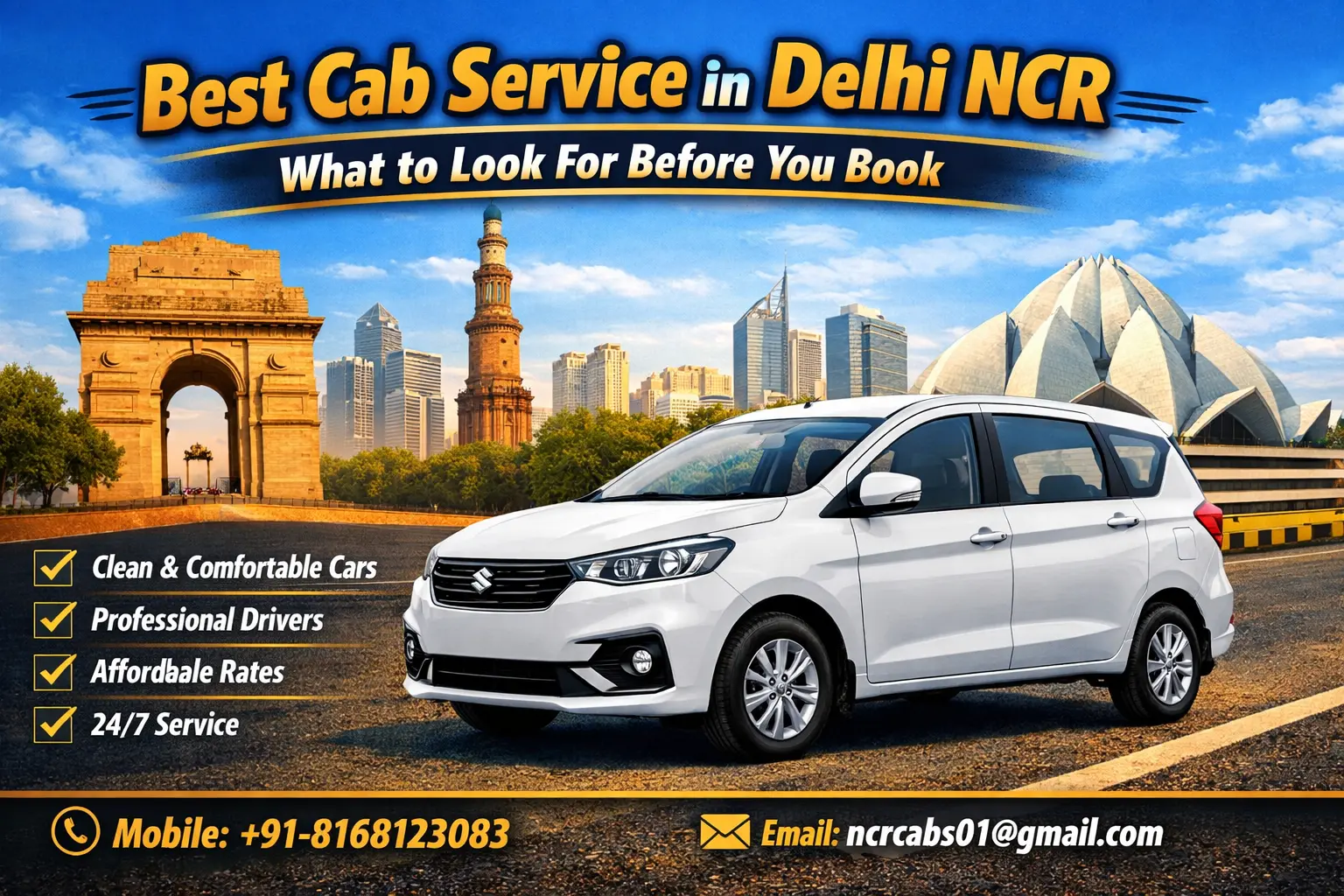 Best Cab Service in Delhi NCR — What to Look For Before You Book