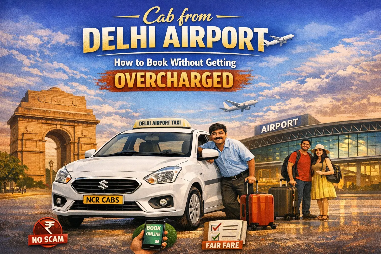 Cab from Delhi Airport — How to Book Without Getting Overcharged