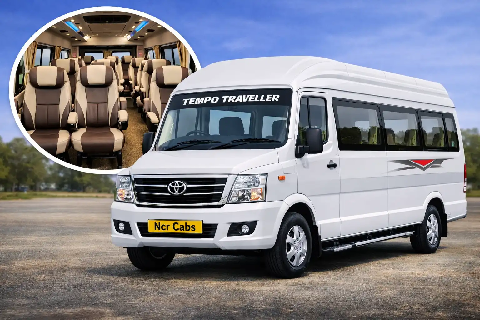 12 seater tempo traveller on hire Delhi NCR for family pilgrimages