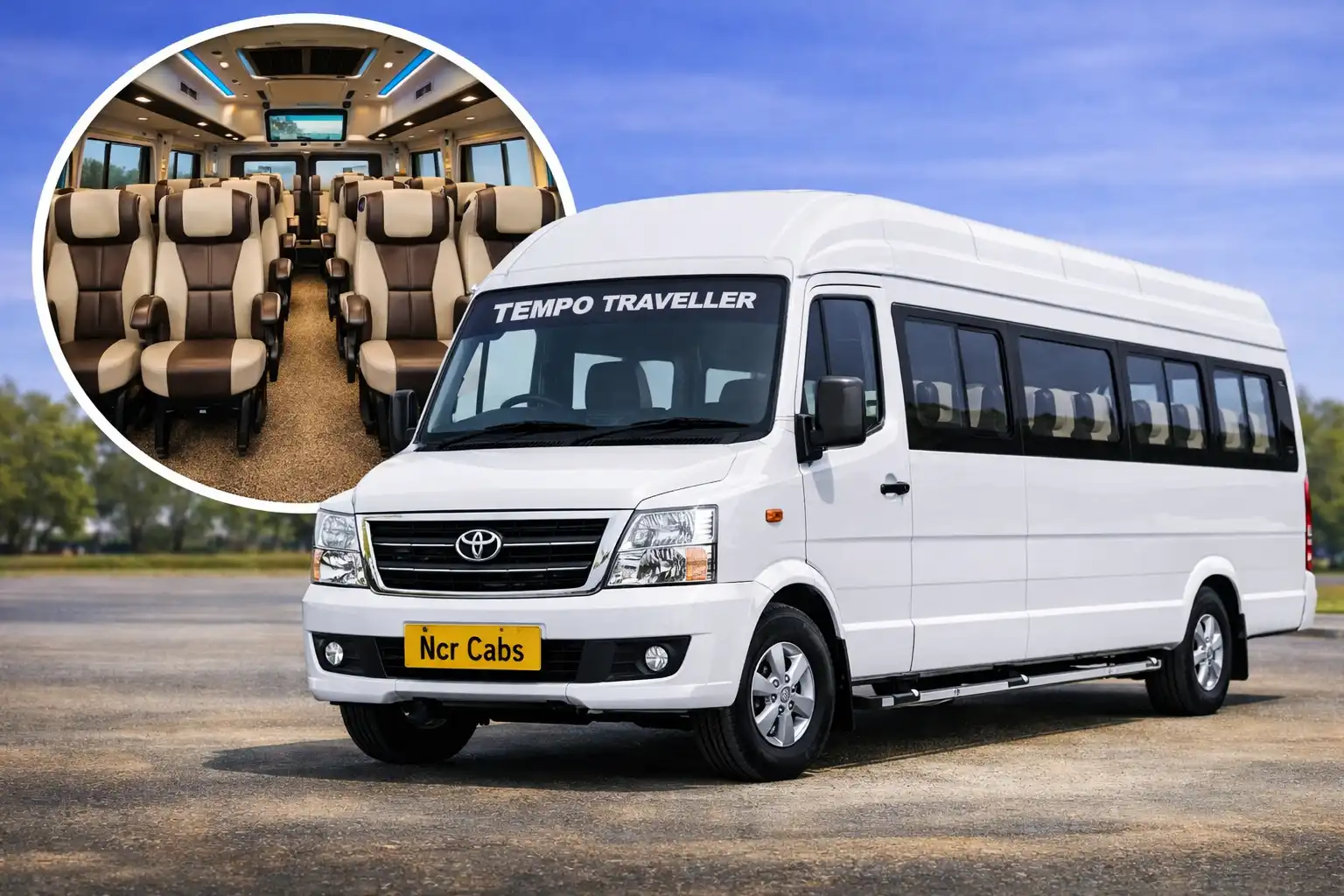 20 seater tempo traveller on rent Delhi NCR for corporate groups