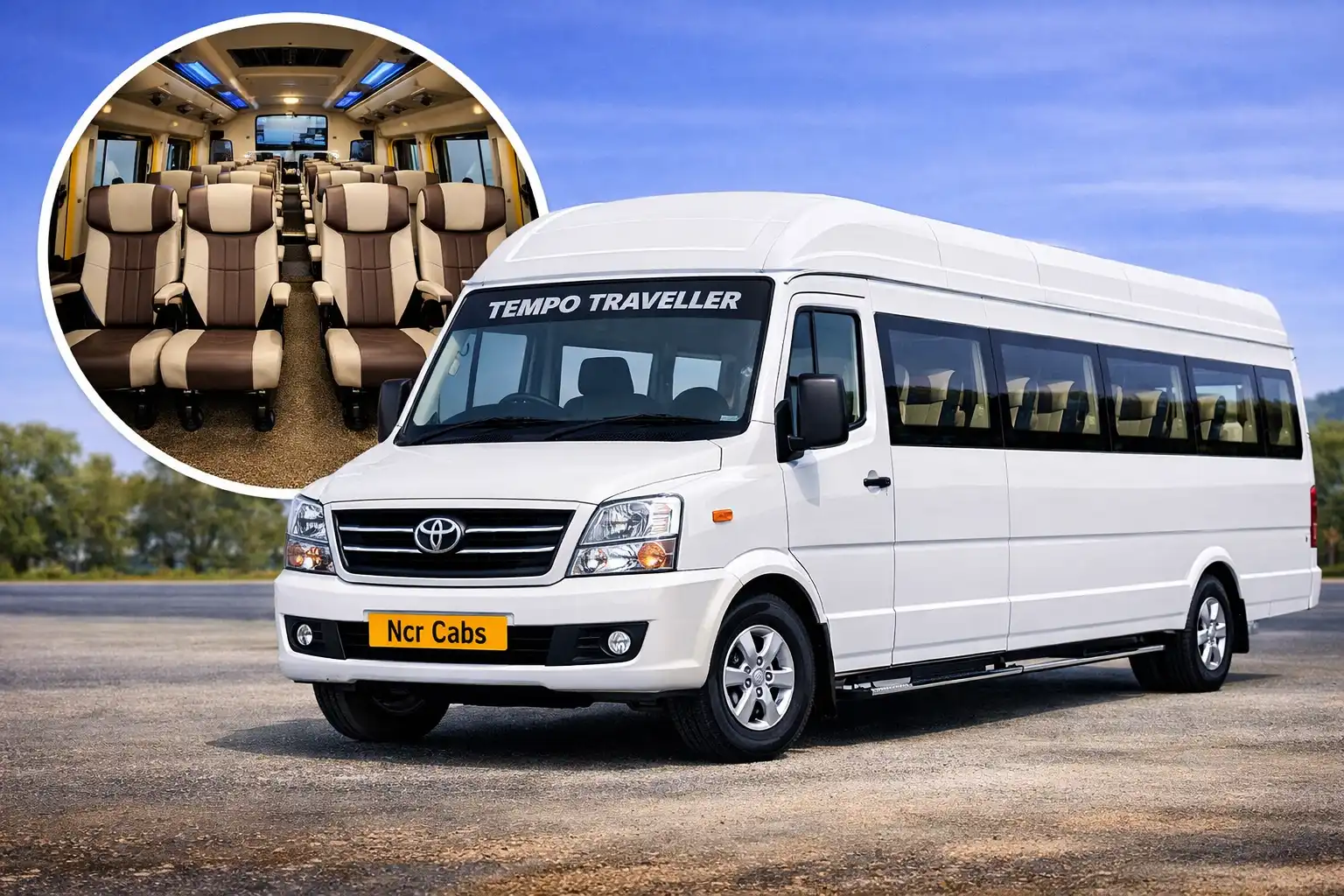 26 seater tempo traveller on rent Delhi for large pilgrim groups